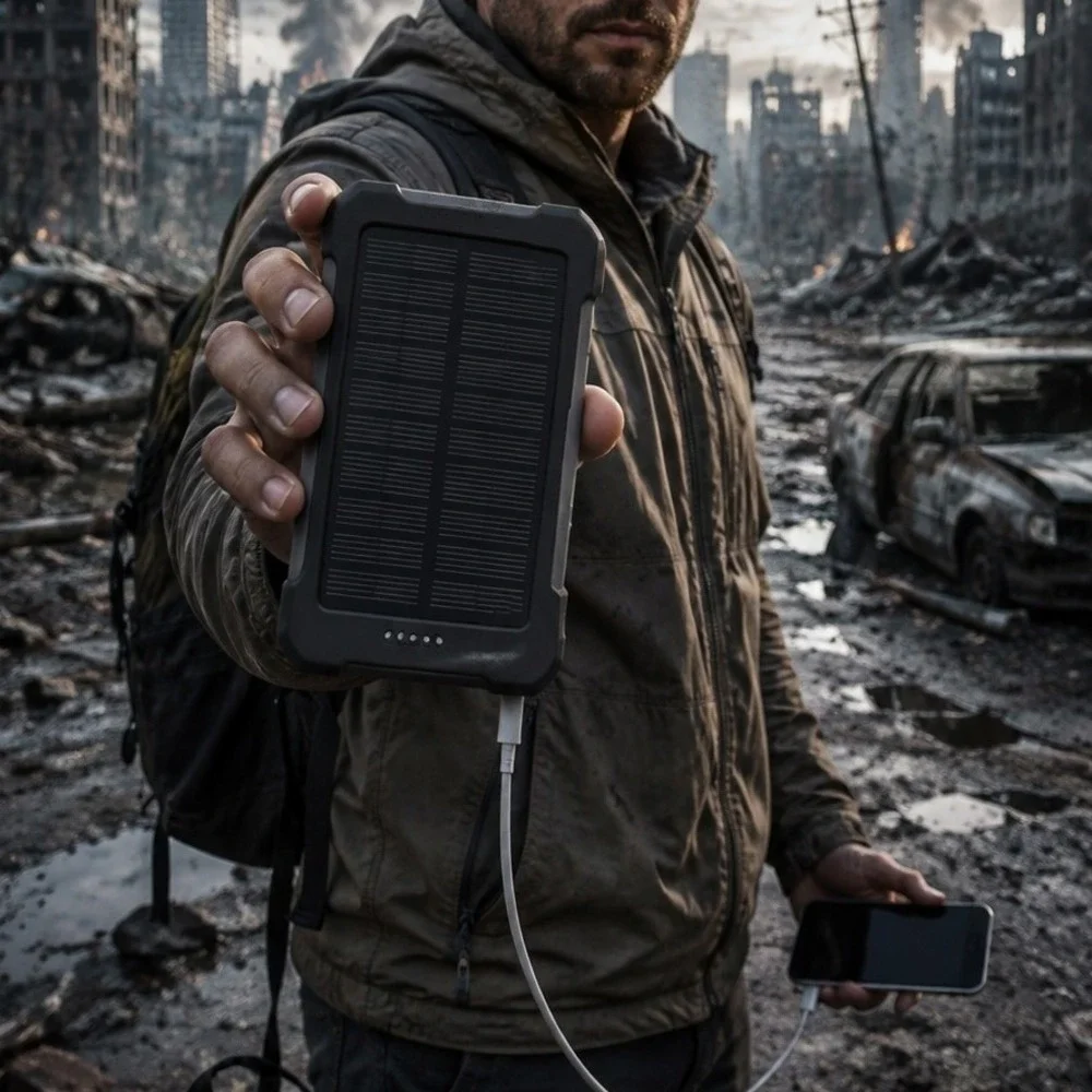 4Patriots Patriot Power Cell CX 8000mAh Solar Power Bank Phone Charger